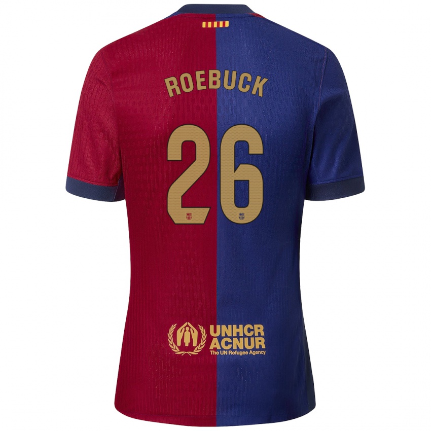 Femme Maillot Ellie Roebuck #26 Bleu Rouge Tenues Domicile 2024/25 T-Shirt Belgique