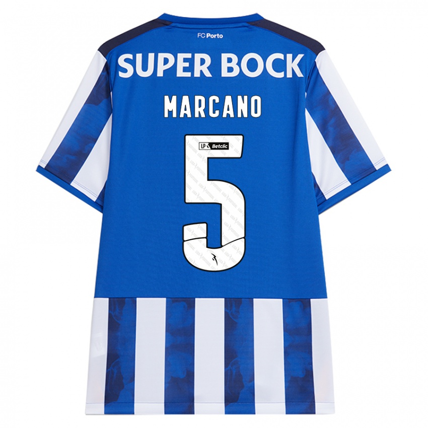 Dames Ivan Marcano #5 Blauw Wit Thuisshirt Thuistenue 2024/25 T-Shirt België