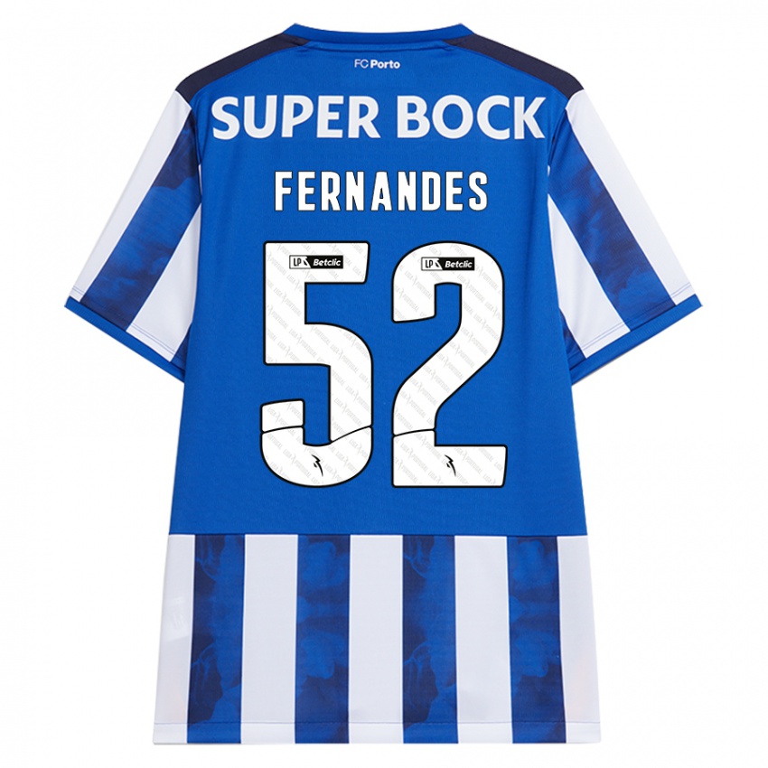 Dames Martim Fernandes #52 Blauw Wit Thuisshirt Thuistenue 2024/25 T-Shirt België