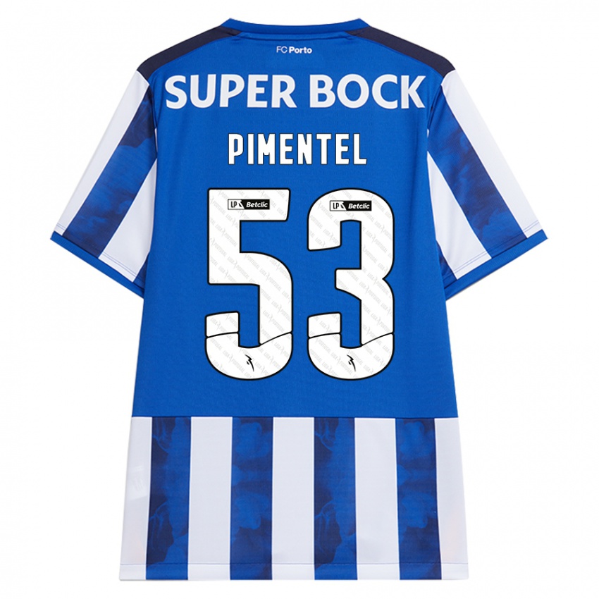 Dames Eric Pimentel #53 Blauw Wit Thuisshirt Thuistenue 2024/25 T-Shirt België