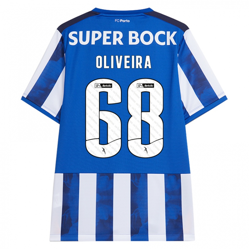 Dames André Oliveira #68 Blauw Wit Thuisshirt Thuistenue 2024/25 T-Shirt België