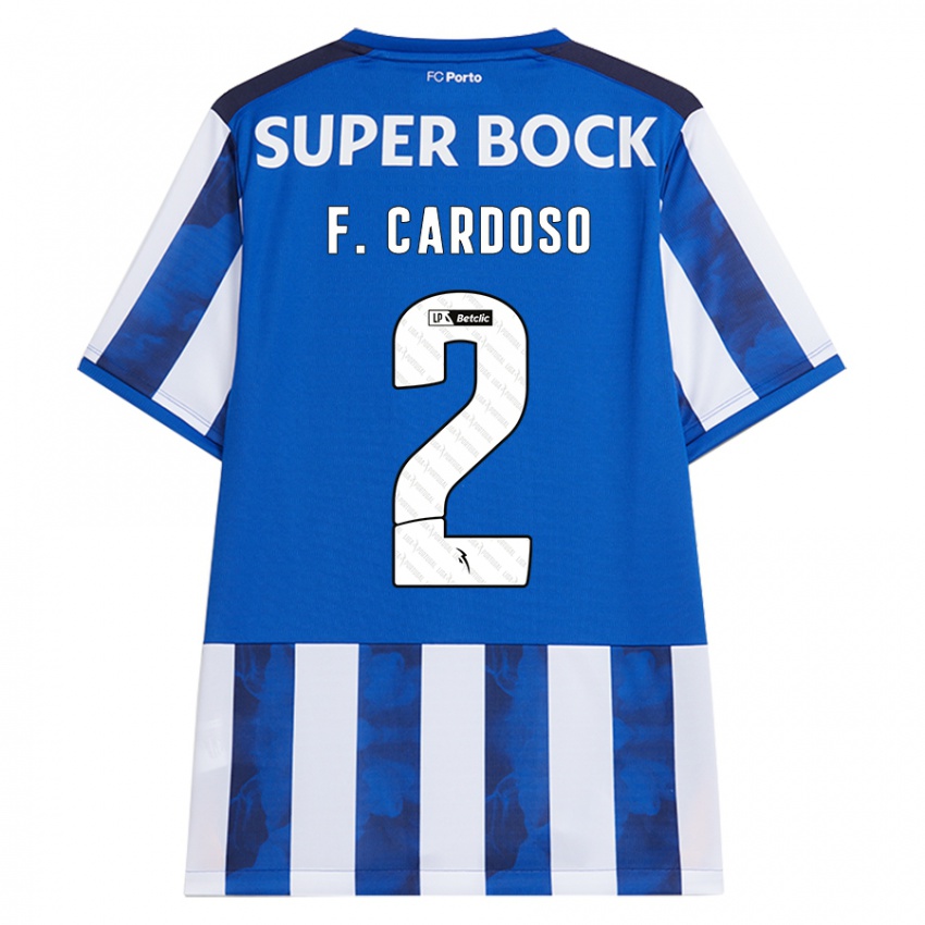 Dames Fabio Cardoso #2 Blauw Wit Thuisshirt Thuistenue 2024/25 T-Shirt België