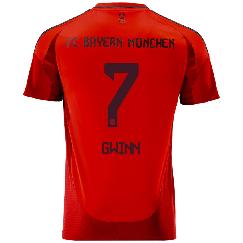 Damen Giulia Gwinn #7 Rot Heimtrikot Trikot 2024/25 T-Shirt Belgien