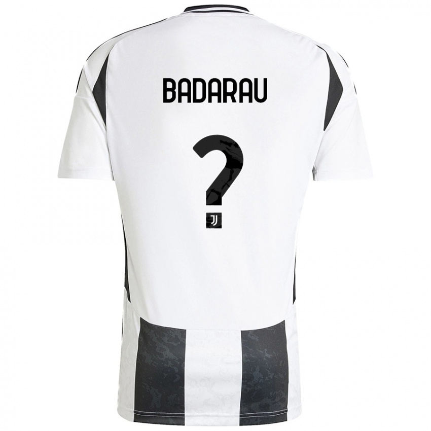 Femme Maillot Fabio Bădărău #0 Blanc Noir Tenues Domicile 2024/25 T-Shirt Belgique