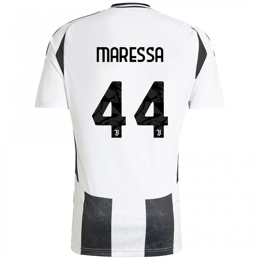 Femme Maillot Tommaso Maressa #44 Blanc Noir Tenues Domicile 2024/25 T-Shirt Belgique