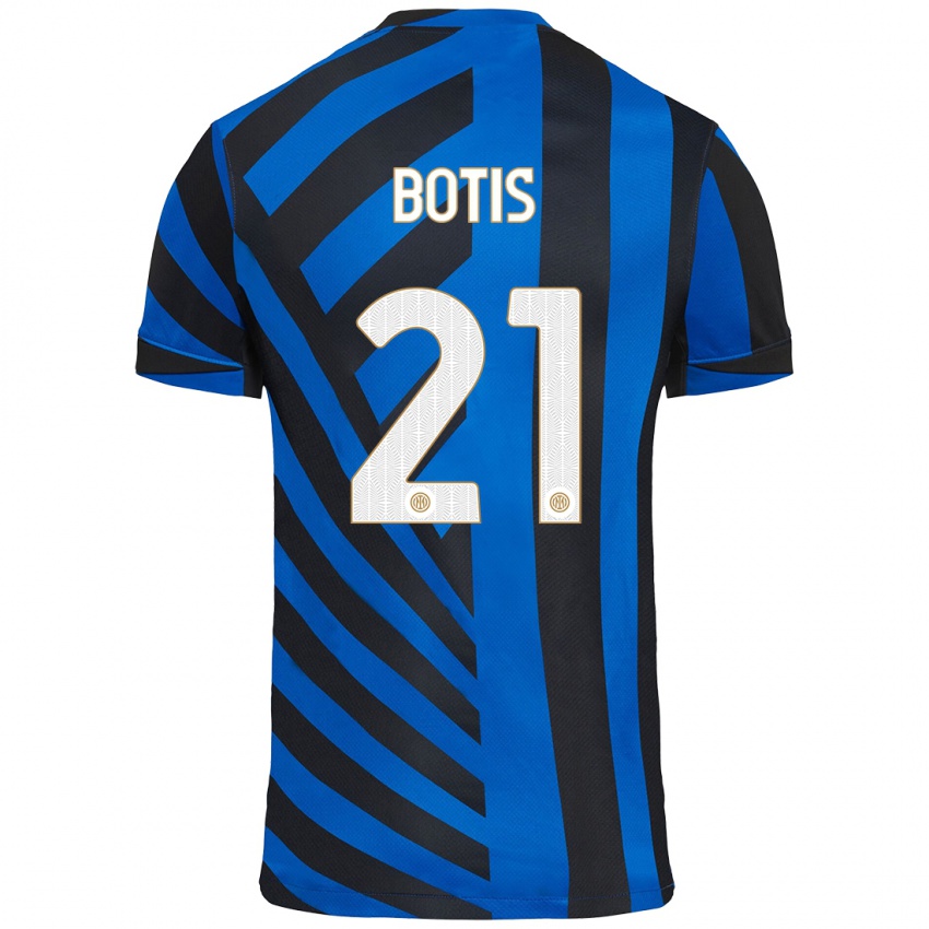 Damen Nikolaos Botis #21 Blau Schwarz Heimtrikot Trikot 2024/25 T-Shirt Belgien