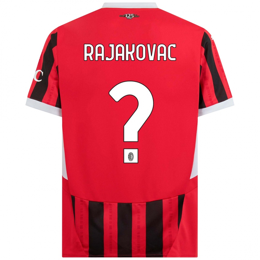 Femme Maillot Mihajlo Rajakovac #0 Rouge Noir Tenues Domicile 2024/25 T-Shirt Belgique