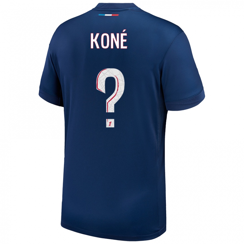 Femme Maillot Zanga Koné #0 Bleu Marine Blanc Tenues Domicile 2024/25 T-Shirt Belgique