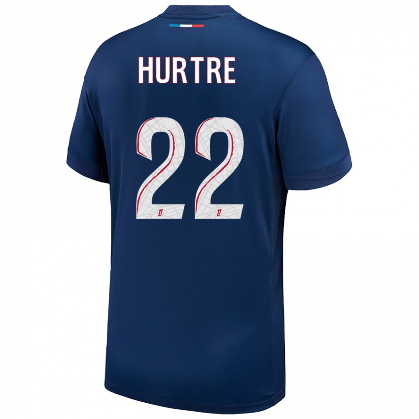 Femme Maillot Oceane Hurtre #22 Bleu Marine Blanc Tenues Domicile 2024/25 T-Shirt Belgique