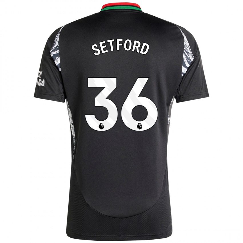 Dames Tommy Setford #36 Zwart Uitshirt Uittenue 2024/25 T-Shirt België