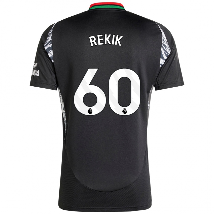 Damen Omar Rekik #60 Schwarz Auswärtstrikot Trikot 2024/25 T-Shirt Belgien