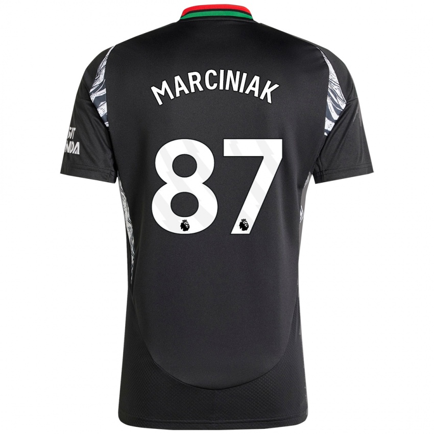 Damen Alex Marciniak #87 Schwarz Auswärtstrikot Trikot 2024/25 T-Shirt Belgien