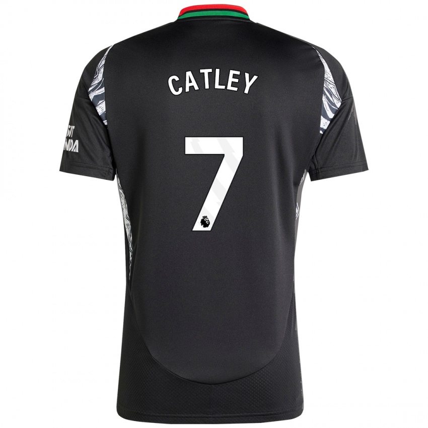 Dames Stephanie Catley #7 Zwart Uitshirt Uittenue 2024/25 T-Shirt België