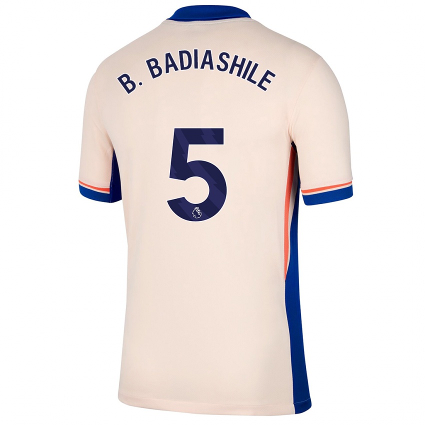 Damen Benoît Badiashile #5 Hellbeige Auswärtstrikot Trikot 2024/25 T-Shirt Belgien