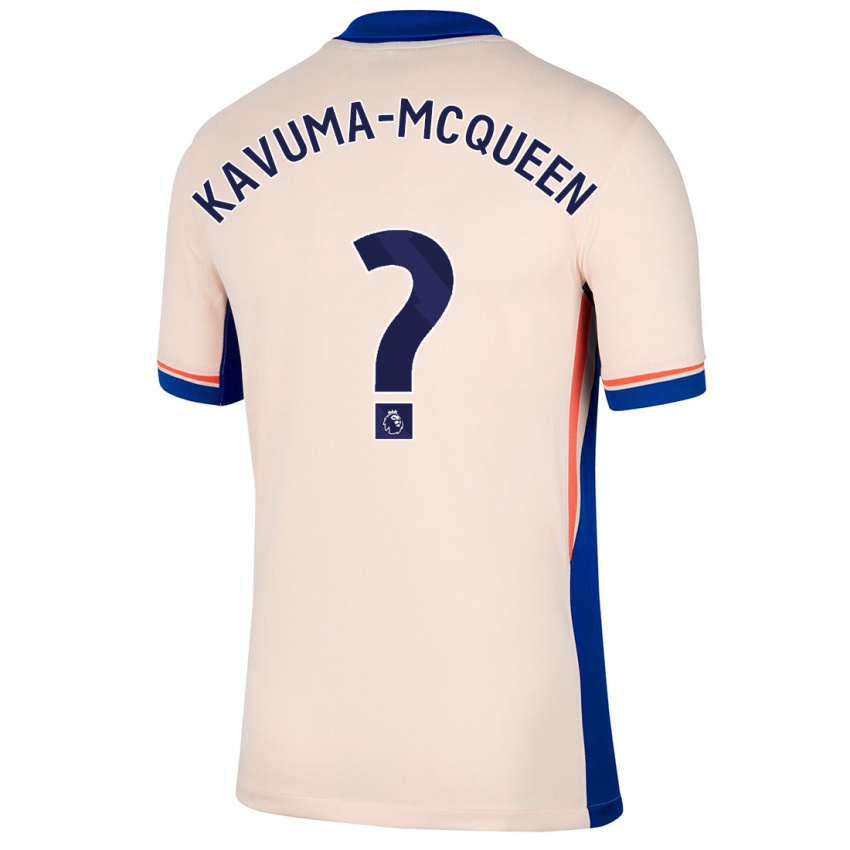 Femme Maillot Ryan Kavuma-Mcqueen #0 Beige Clair Tenues Extérieur 2024/25 T-Shirt Belgique