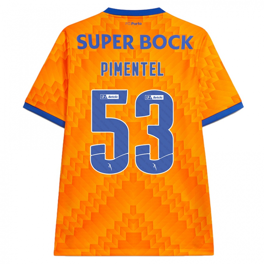 Dames Eric Pimentel #53 Oranje Uitshirt Uittenue 2024/25 T-Shirt België