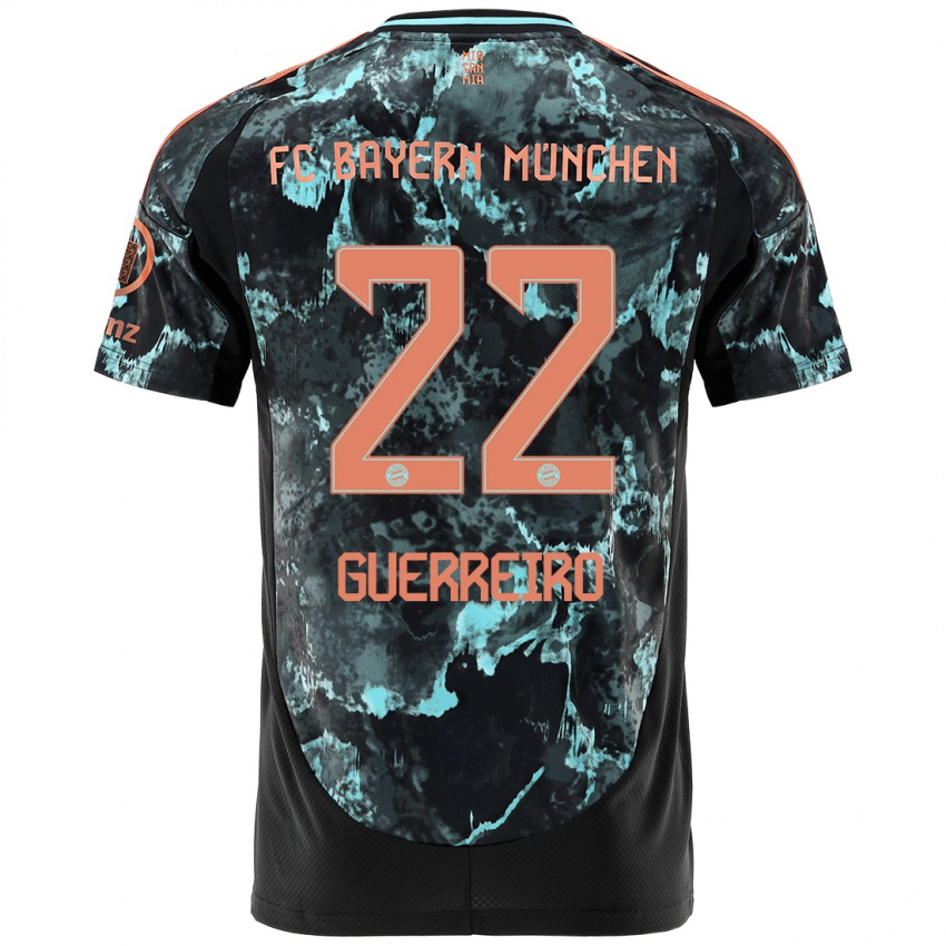 Damen Raphael Guerreiro #22 Schwarz Auswärtstrikot Trikot 2024/25 T-Shirt Belgien