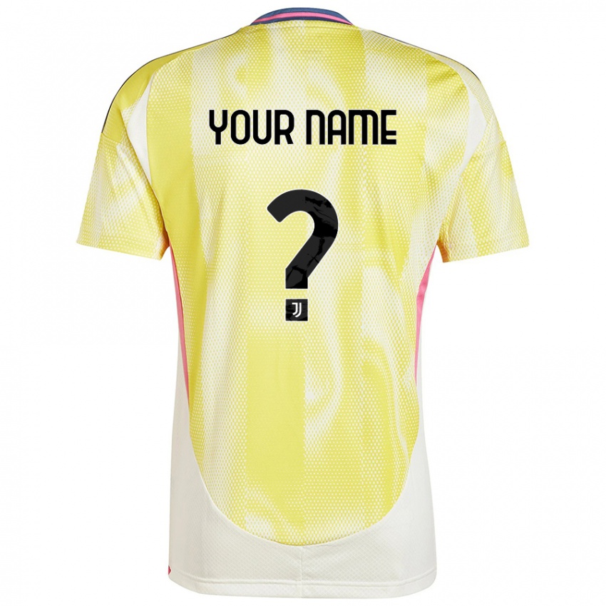 Femme Maillot Votre Nom #0 Jaune Solaire Tenues Extérieur 2024/25 T-Shirt Belgique