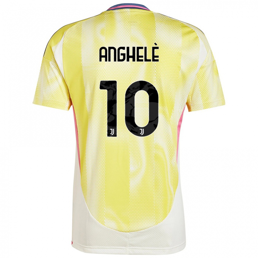 Femme Maillot Lorenzo Anghelè #10 Jaune Solaire Tenues Extérieur 2024/25 T-Shirt Belgique