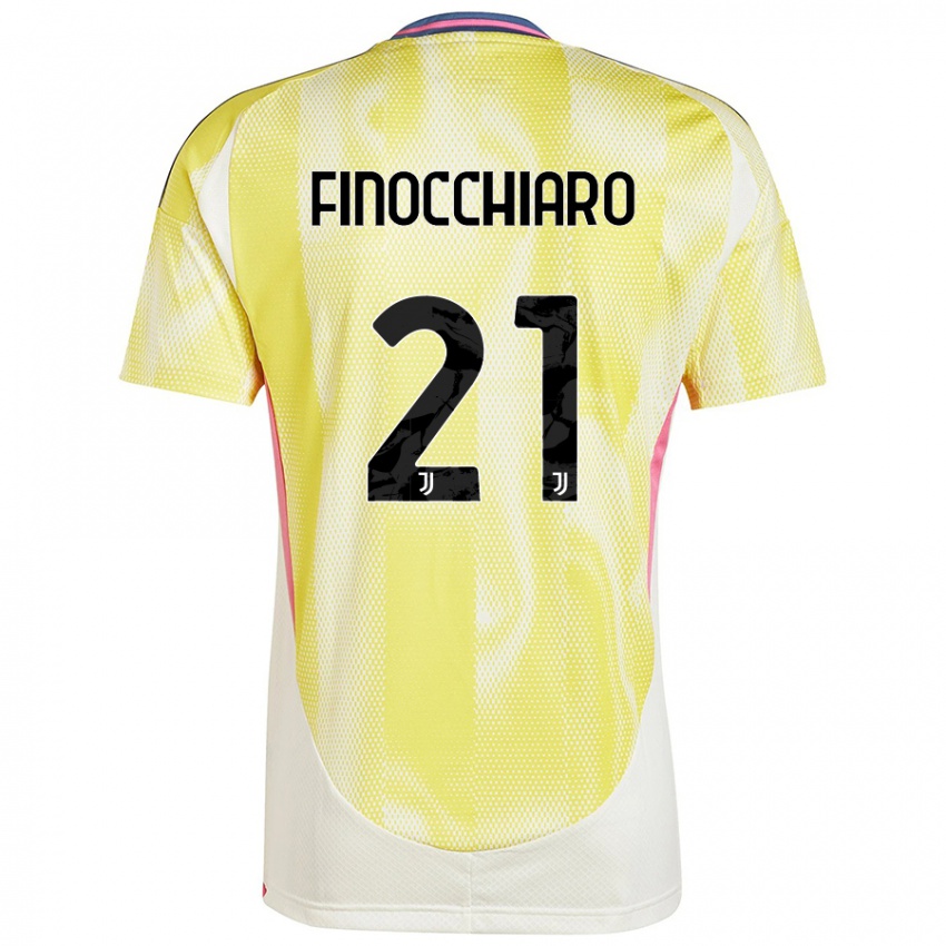 Femme Maillot Gabriele Finocchiaro #21 Jaune Solaire Tenues Extérieur 2024/25 T-Shirt Belgique