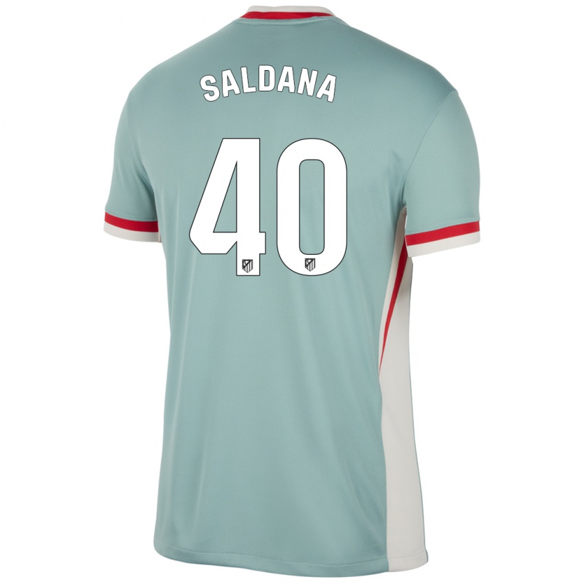 Dames Jose Saldana #40 Lichtbeige Blauw Uitshirt Uittenue 2024/25 T-Shirt België