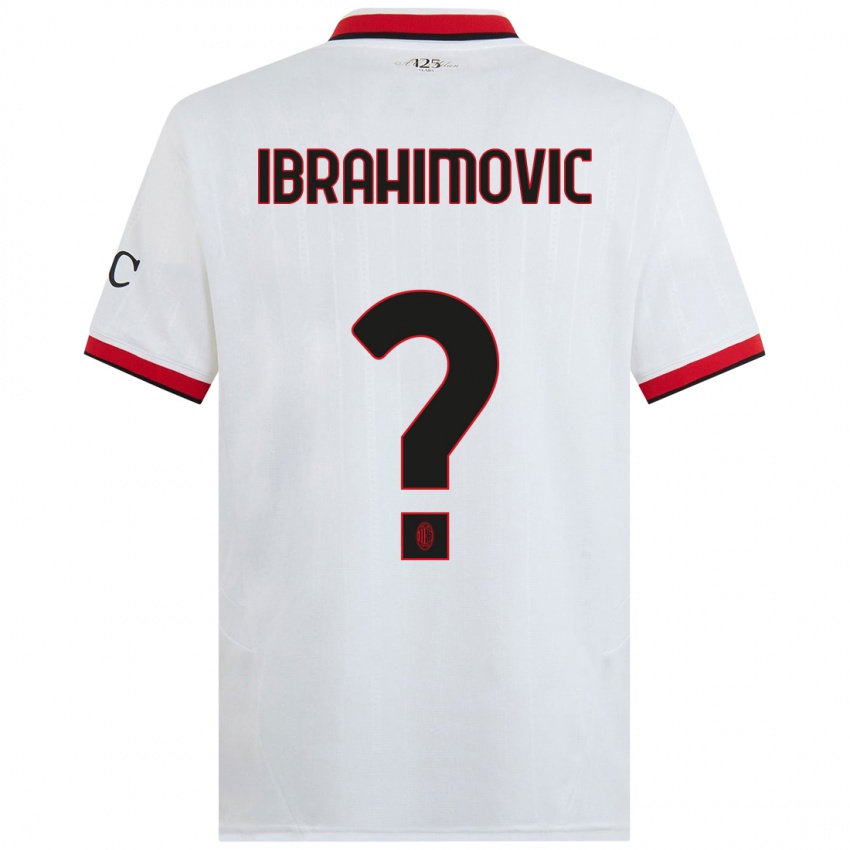 Femme Maillot Vincent Ibrahimovic #0 Blanc Noir Rouge Tenues Extérieur 2024/25 T-Shirt Belgique