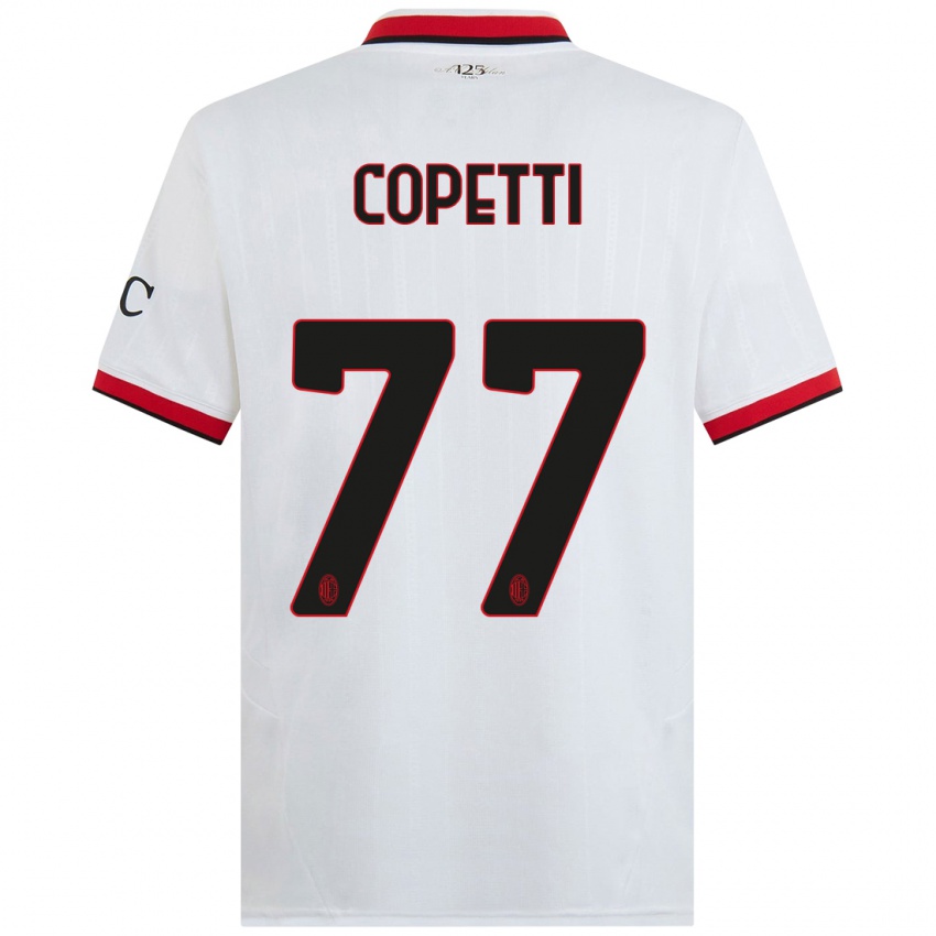 Femme Maillot Matilde Copetti #77 Blanc Noir Rouge Tenues Extérieur 2024/25 T-Shirt Belgique