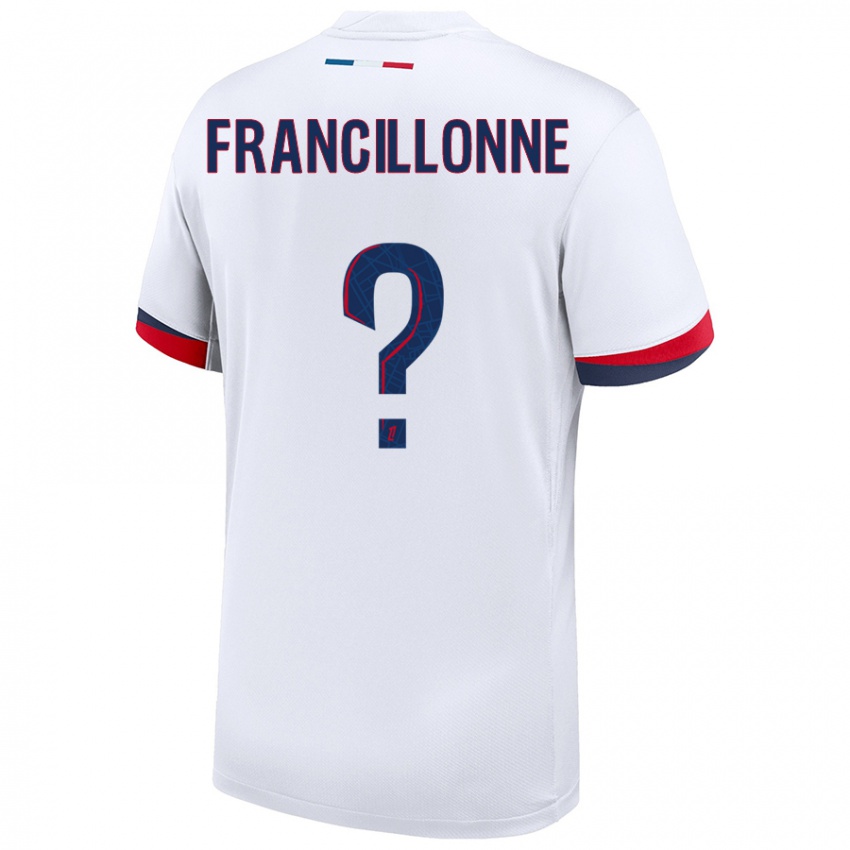 Femme Maillot Bryan Francillonne #0 Blanc Bleu Rouge Tenues Extérieur 2024/25 T-Shirt Belgique