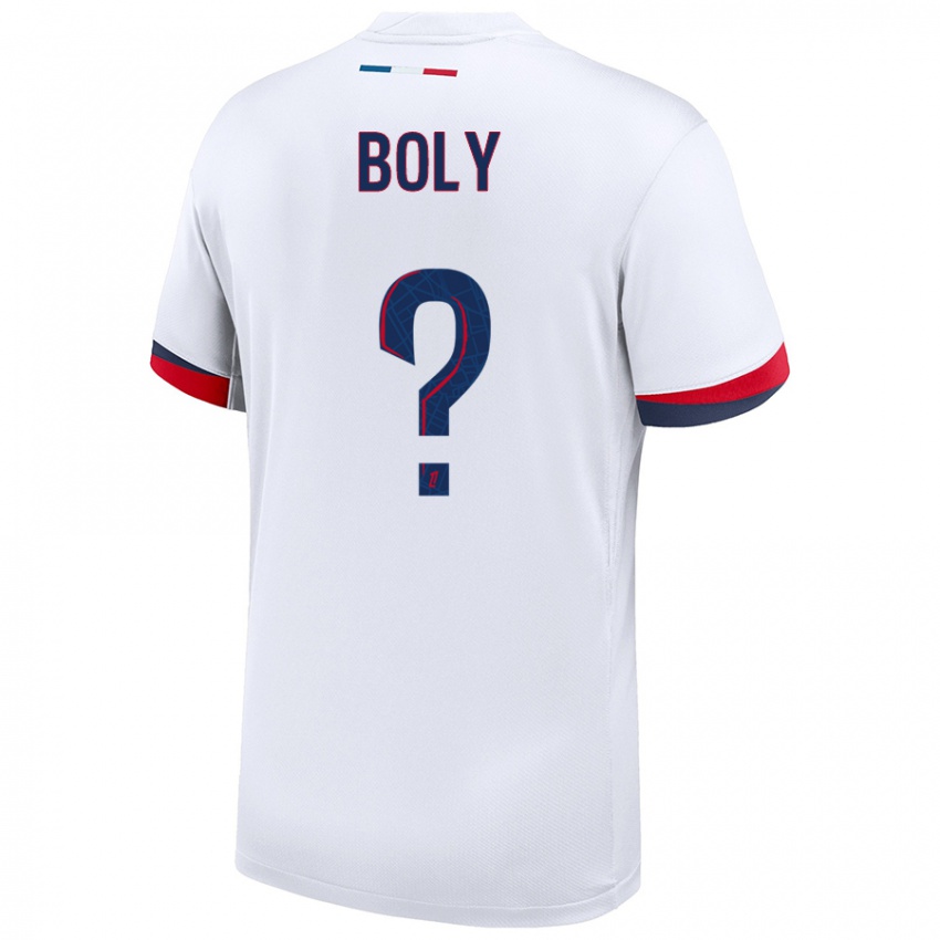 Femme Maillot David Boly #0 Blanc Bleu Rouge Tenues Extérieur 2024/25 T-Shirt Belgique