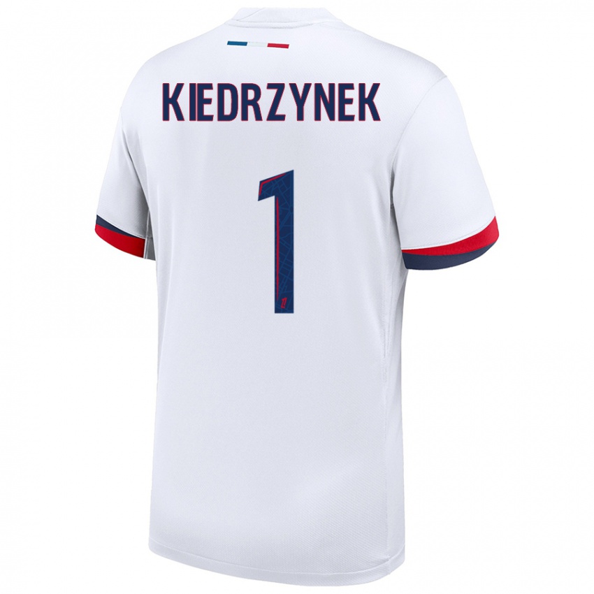 Femme Maillot Katarzyna Kiedrzynek #1 Blanc Bleu Rouge Tenues Extérieur 2024/25 T-Shirt Belgique