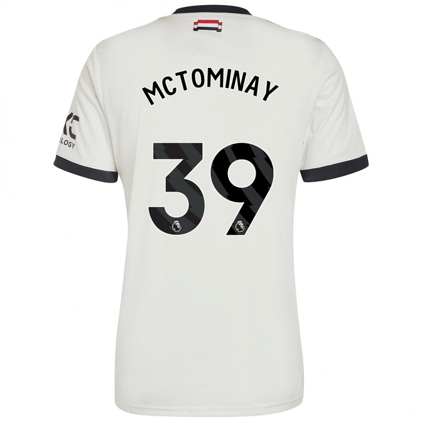 Femme Maillot Scott Mctominay #39 Blanc Cassé Troisieme 2024/25 T-Shirt Belgique