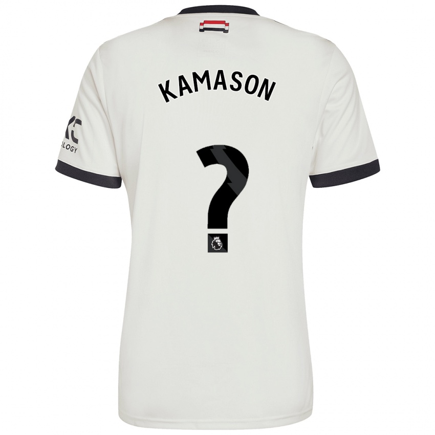 Femme Maillot Jaydan Kamason #0 Blanc Cassé Troisieme 2024/25 T-Shirt Belgique