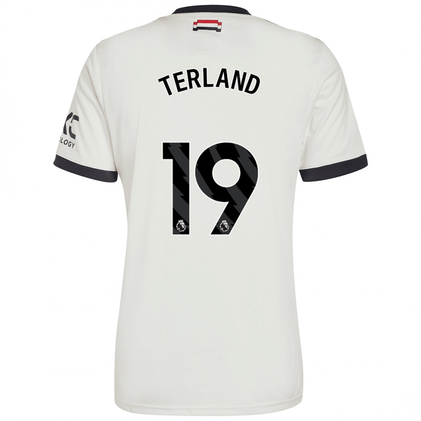 Femme Maillot Elisabeth Terland #19 Blanc Cassé Troisieme 2024/25 T-Shirt Belgique