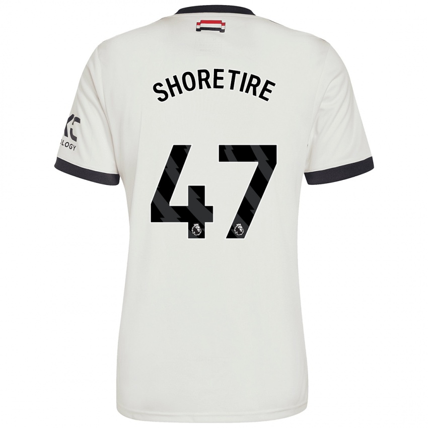 Femme Maillot Shola Shoretire #47 Blanc Cassé Troisieme 2024/25 T-Shirt Belgique