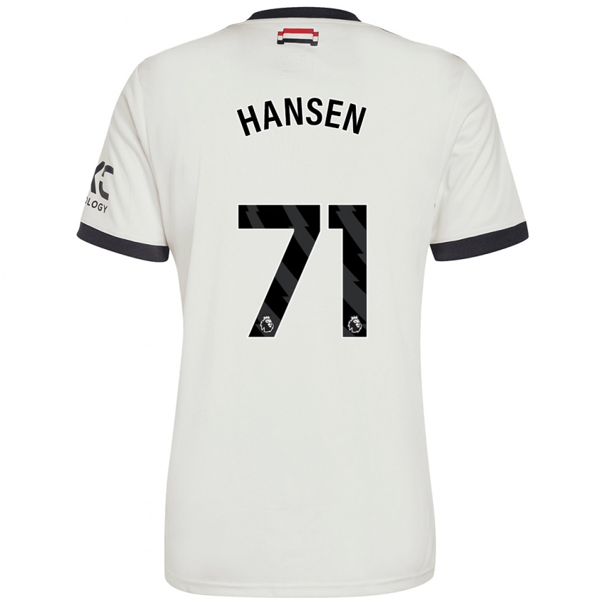 Femme Maillot Isak Hansen-Aaroen #71 Blanc Cassé Troisieme 2024/25 T-Shirt Belgique