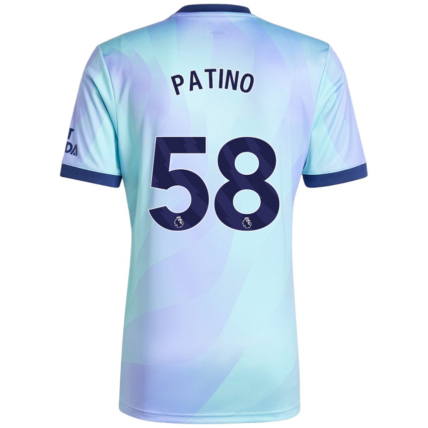 Femme Maillot Charlie Patino #58 Aqua Troisieme 2024/25 T-Shirt Belgique