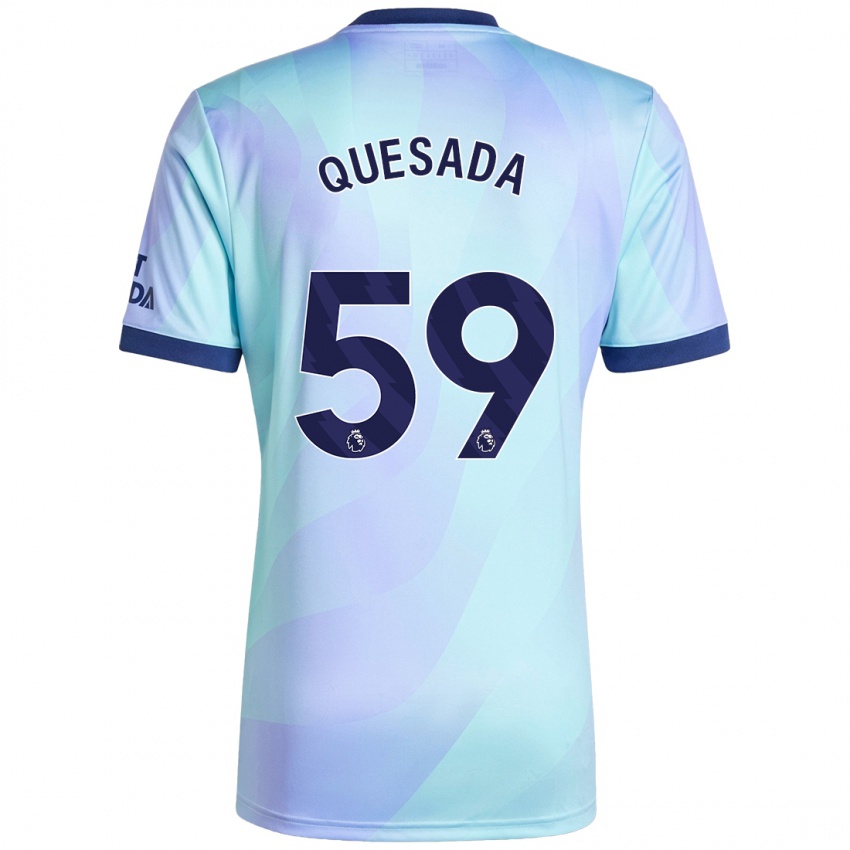 Dames Elián Quesada #59 Aqua Thuisshirt Derde Tenue 2024/25 T-Shirt België