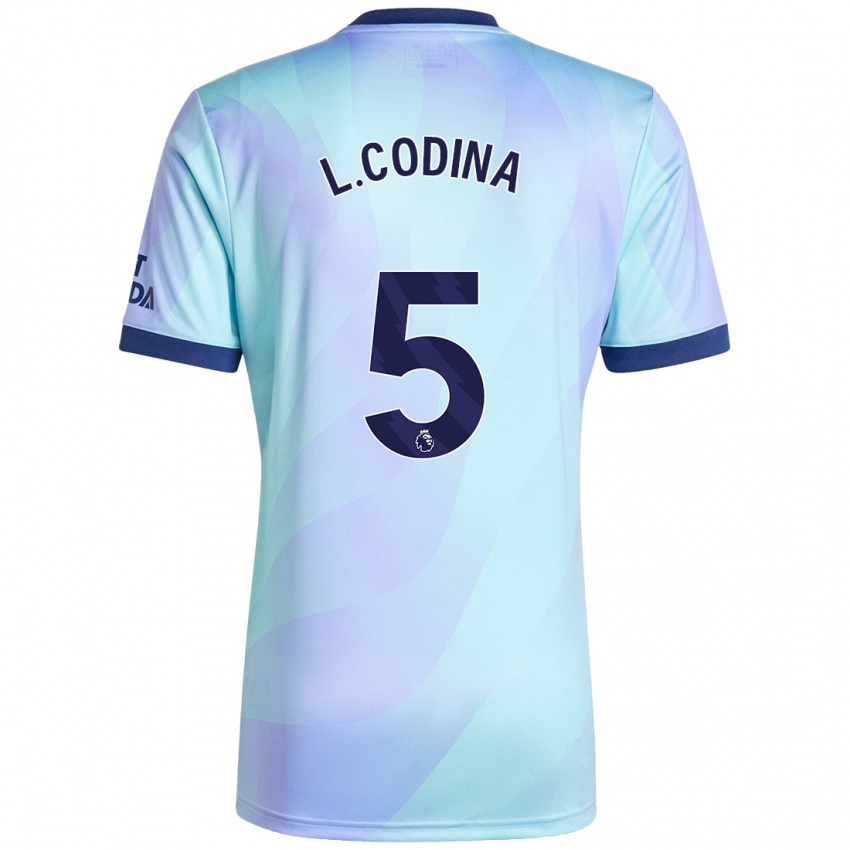 Dames Laia Codina #5 Aqua Thuisshirt Derde Tenue 2024/25 T-Shirt België