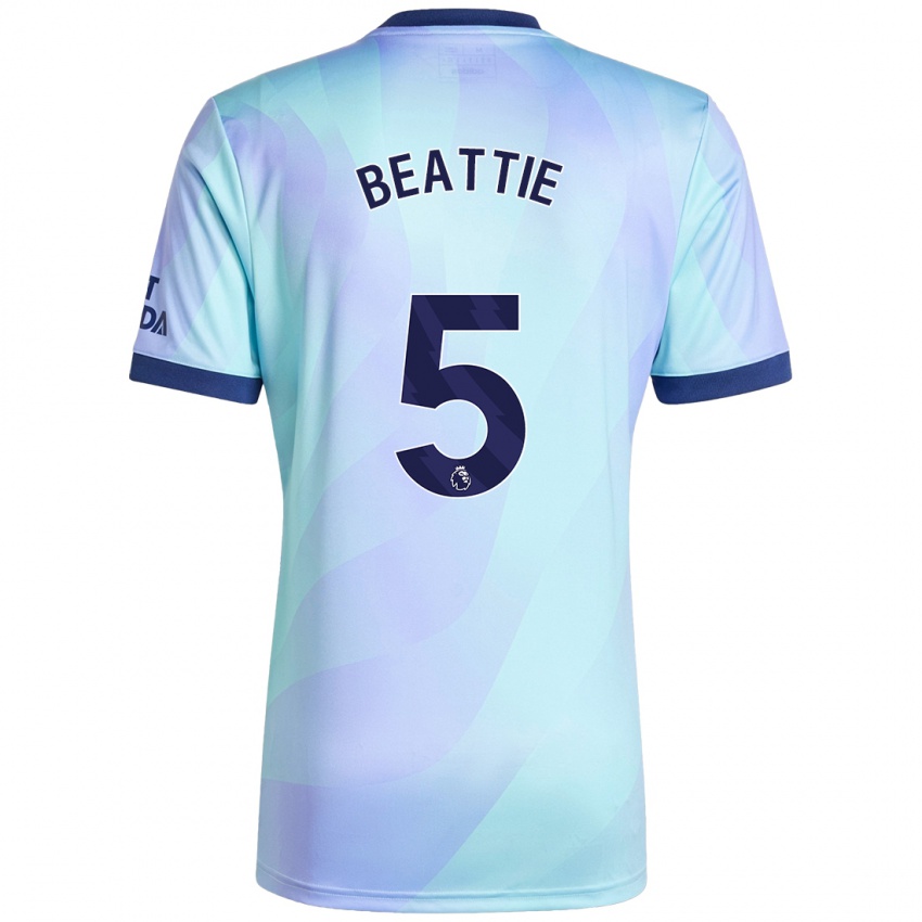 Dames Jen Beattie #5 Aqua Thuisshirt Derde Tenue 2024/25 T-Shirt België