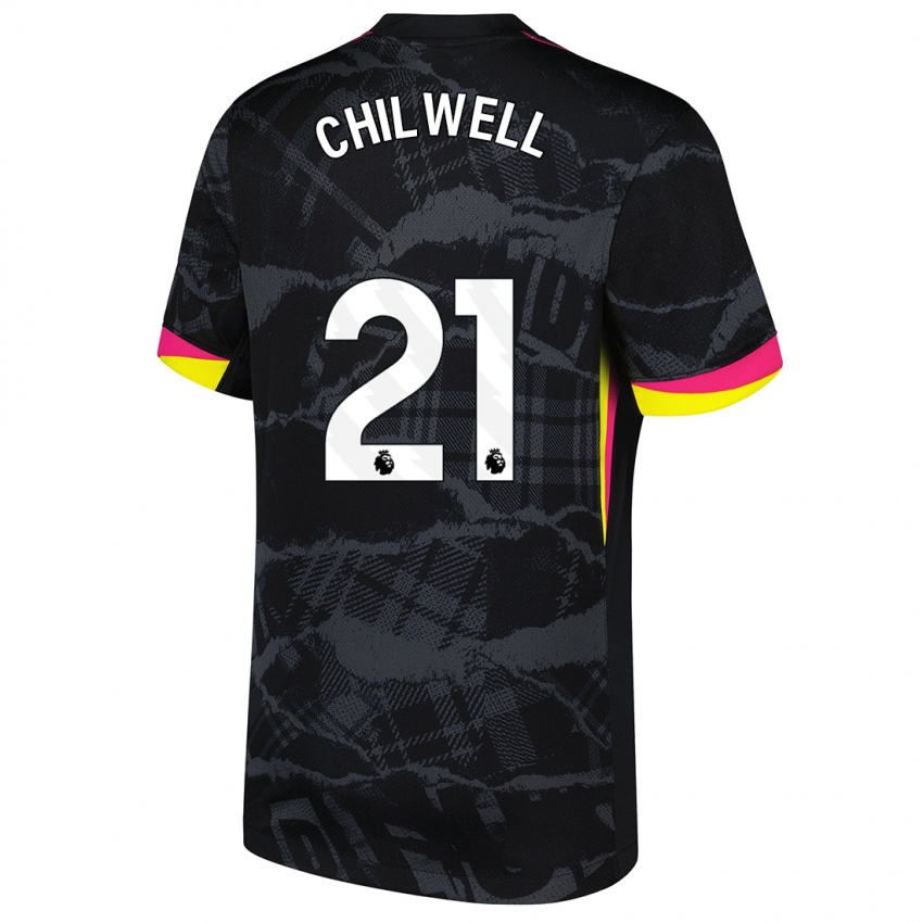 Femme Maillot Ben Chilwell #21 Noir Rose Troisieme 2024/25 T-Shirt Belgique