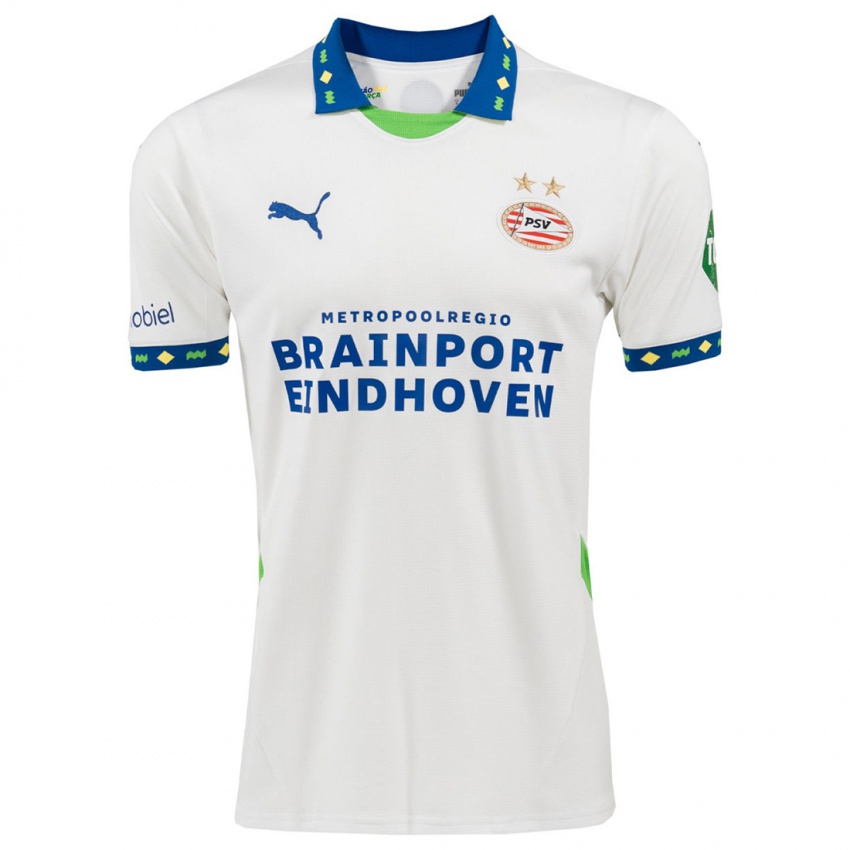 Dames Uw Naam #0 Wit Donkerblauw Thuisshirt Derde Tenue 2024/25 T-Shirt België