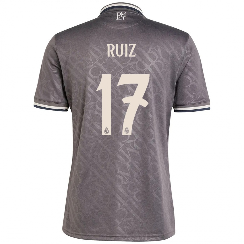 Dames David Ruiz #17 Houtskool Thuisshirt Derde Tenue 2024/25 T-Shirt België