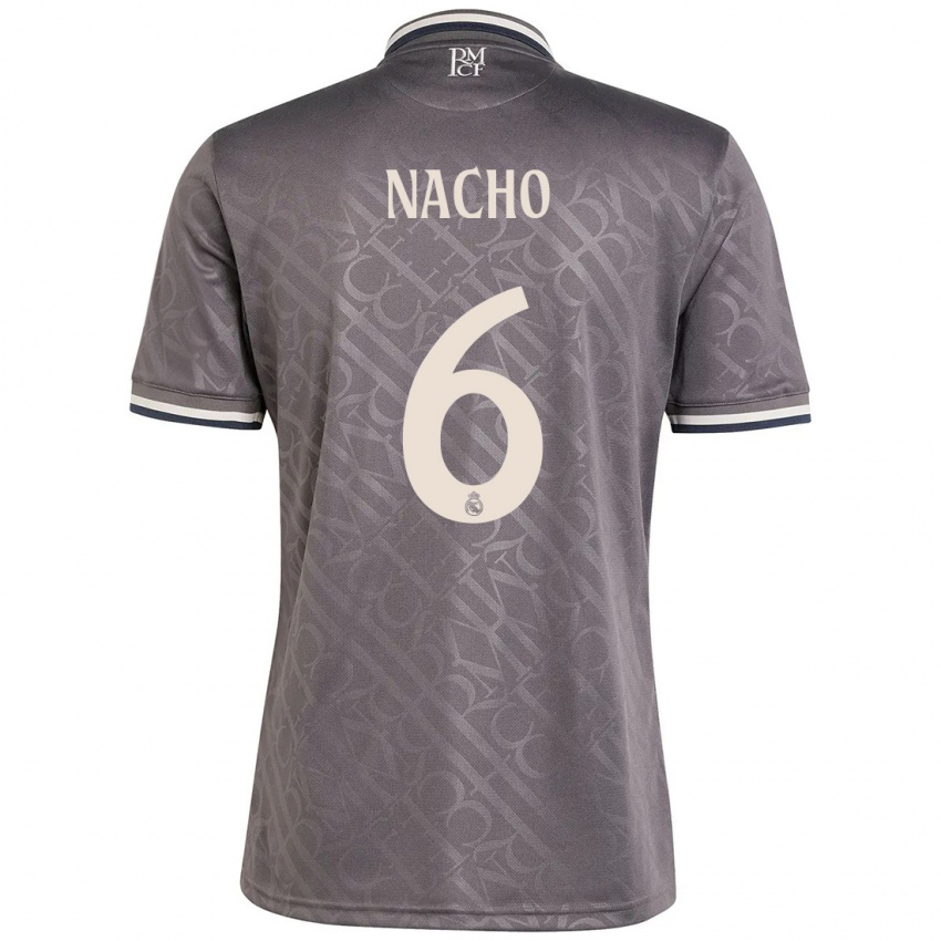 Dames Nacho Fernandez #6 Houtskool Thuisshirt Derde Tenue 2024/25 T-Shirt België