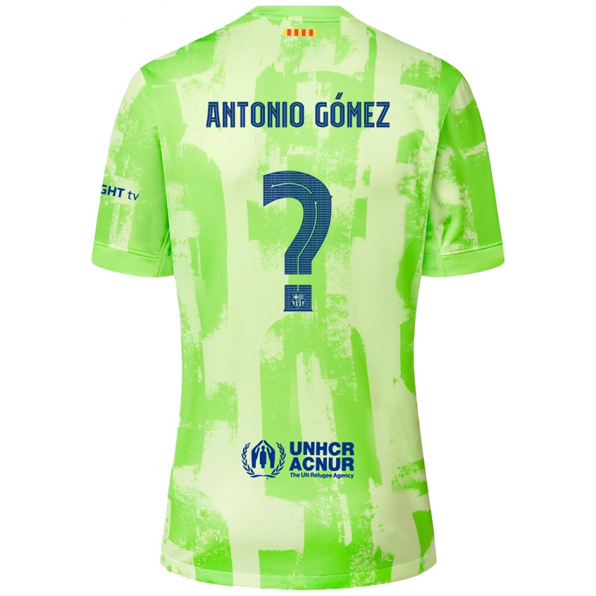 Femme Maillot Antonio Gómez #0 Citron Vert Troisieme 2024/25 T-Shirt Belgique