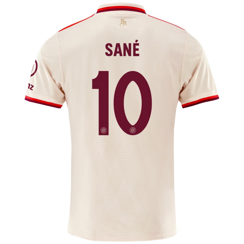 Dames Leroy Sane #10 Linen Thuisshirt Derde Tenue 2024/25 T-Shirt België