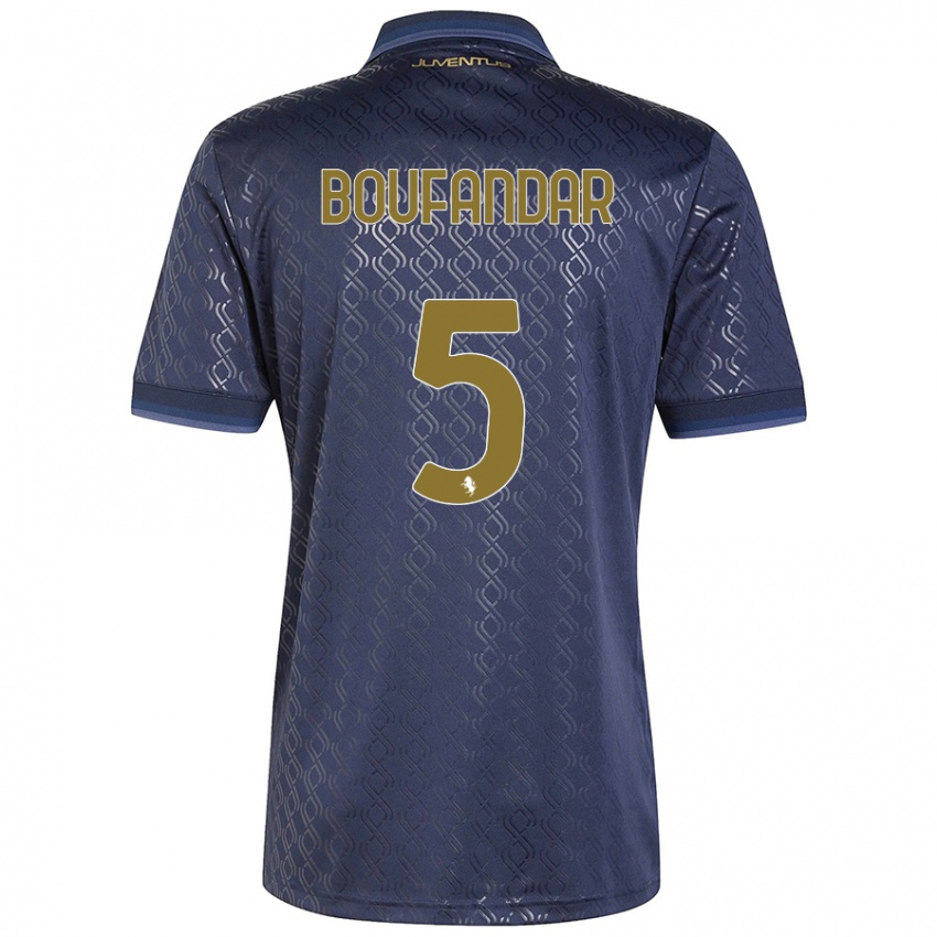 Femme Maillot Adam Boufandar #5 Bleu Marine Troisieme 2024/25 T-Shirt Belgique