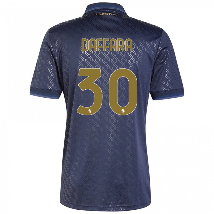 Femme Maillot Giovanni Daffara #30 Bleu Marine Troisieme 2024/25 T-Shirt Belgique