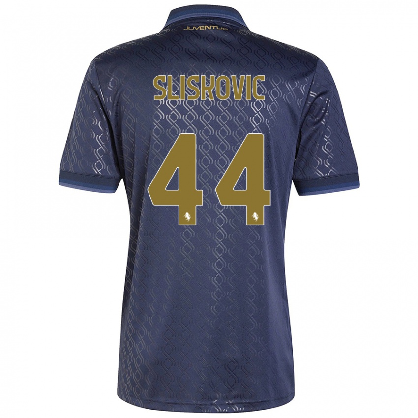 Femme Maillot Gloria Slišković #44 Bleu Marine Troisieme 2024/25 T-Shirt Belgique