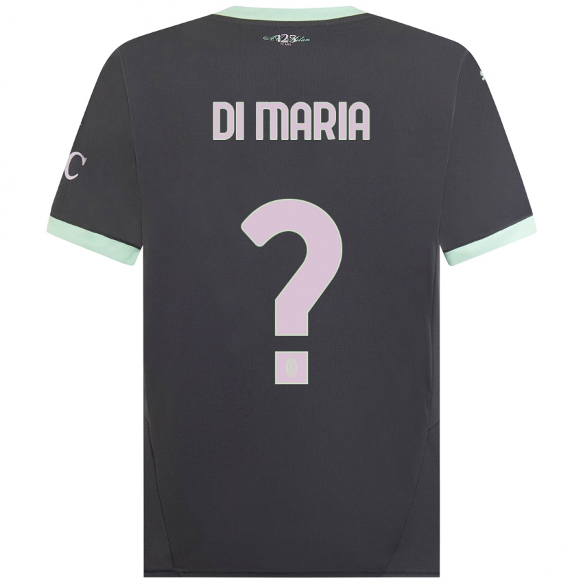 Femme Maillot Alessandro Di Maria #0 Gris Troisieme 2024/25 T-Shirt Belgique