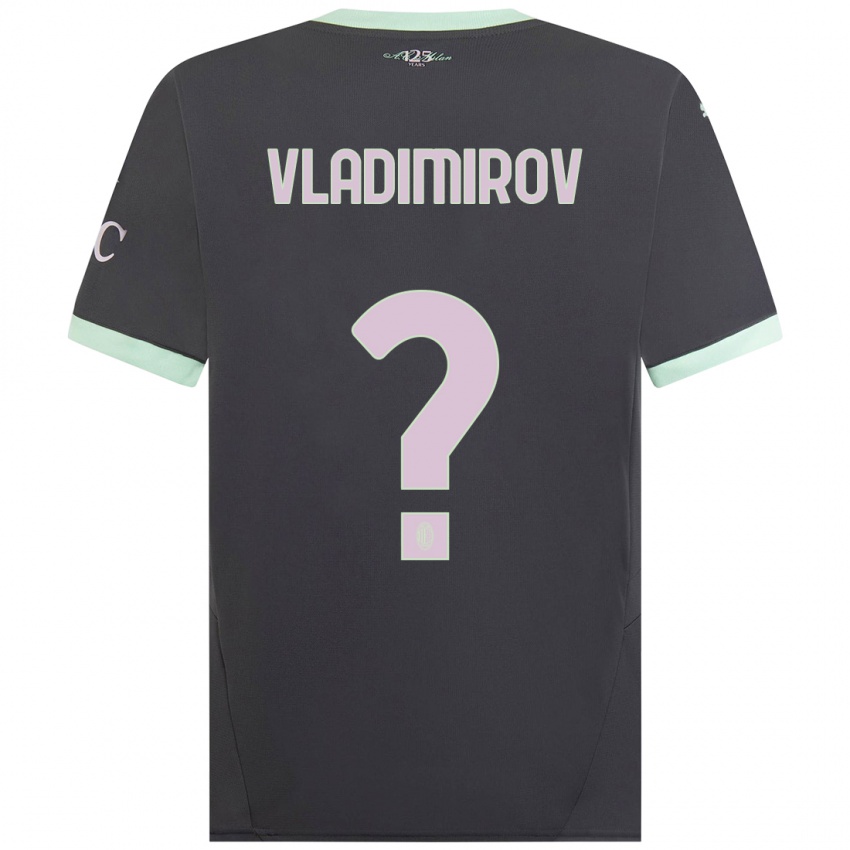 Femme Maillot Valeri Vladimirov #0 Gris Troisieme 2024/25 T-Shirt Belgique